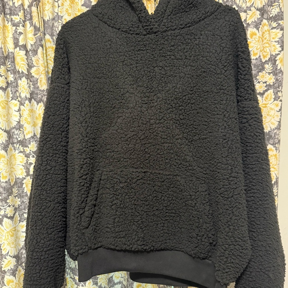 PINK Victoria's Secret Charcoal Sherpa Hoodie